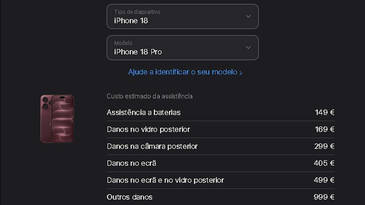 iPhone 18 Pro Apple reparar preço