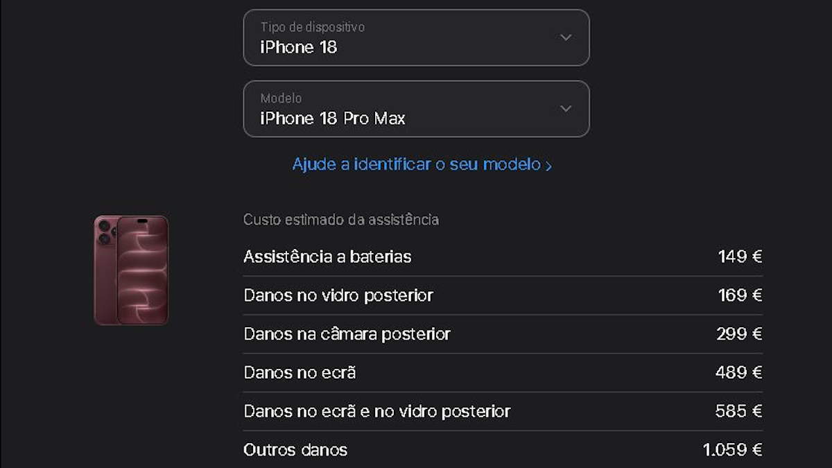 iPhone 18 Pro Apple reparar preço