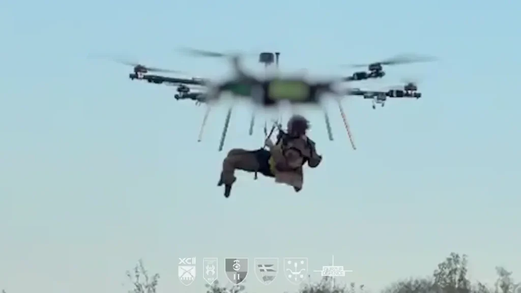 Parece ficção científica! Ucrânia usa drone gigante para resgatar soldado ferido no terreno